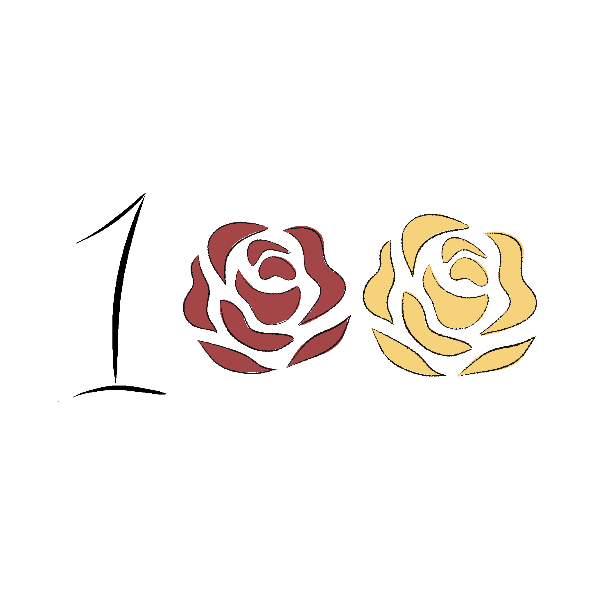 100 100 made of roses