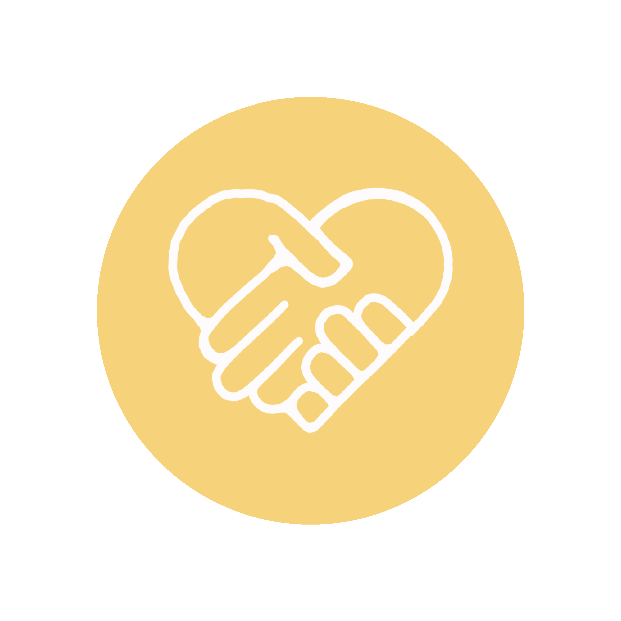 Connect icon of hands holding forming a heart